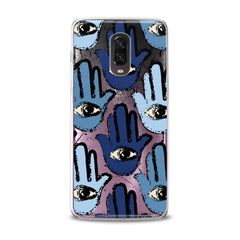 Lex Altern TPU Silicone Phone Case Blue Hamsa Pattern