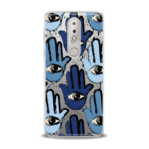 Lex Altern Blue Hamsa Pattern Nokia Case