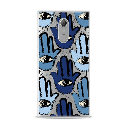 Lex Altern Blue Hamsa Pattern Sony Xperia Case