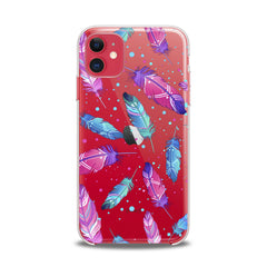 Lex Altern TPU Silicone iPhone Case Bright Pink Feathers