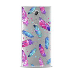 Lex Altern TPU Silicone Sony Xperia Case Bright Pink Feathers