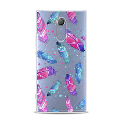 Lex Altern TPU Silicone Sony Xperia Case Bright Pink Feathers