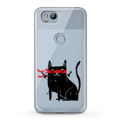 Lex Altern TPU Silicone Google Pixel Case Ninja Cat
