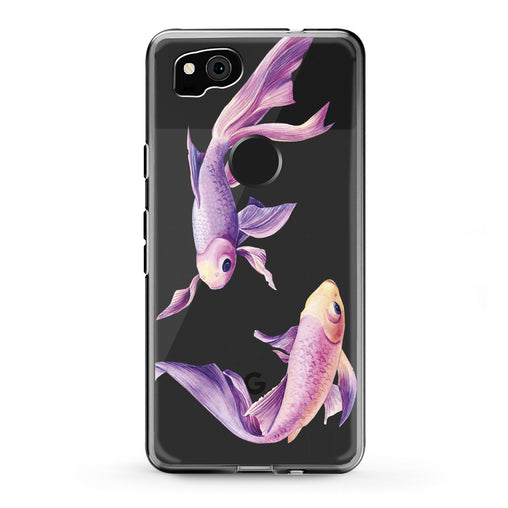 Lex Altern Google Pixel Case Purple Fishes