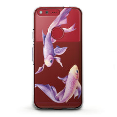 Lex Altern TPU Silicone Google Pixel Case Purple Fishes