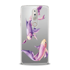 Lex Altern TPU Silicone Nokia Case Purple Fishes