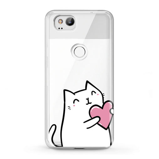 Lex Altern Google Pixel Case Lovely White Cat