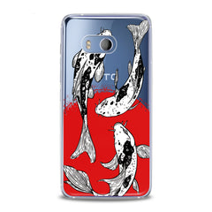 Lex Altern TPU Silicone HTC Case Koi Fishes Painting