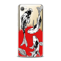Lex Altern TPU Silicone HTC Case Koi Fishes Painting