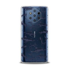 Lex Altern TPU Silicone Nokia Case Black Sharks Pattern