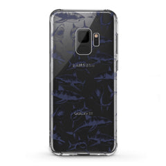 Lex Altern TPU Silicone Samsung Galaxy Case Black Sharks Pattern