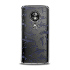 Lex Altern TPU Silicone Motorola Case Black Sharks Pattern