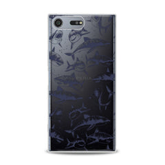 Lex Altern TPU Silicone Sony Xperia Case Black Sharks Pattern