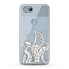 Lex Altern TPU Silicone Google Pixel Case White Octopus Tentacles