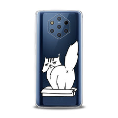 Lex Altern TPU Silicone Nokia Case White Cranky Cat