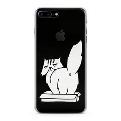 Lex Altern TPU Silicone Phone Case White Cranky Cat