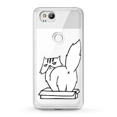 Lex Altern Google Pixel Case White Cranky Cat