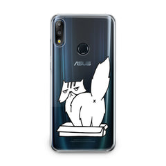 Lex Altern TPU Silicone Asus Zenfone Case White Cranky Cat