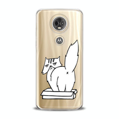 Lex Altern TPU Silicone Motorola Case White Cranky Cat