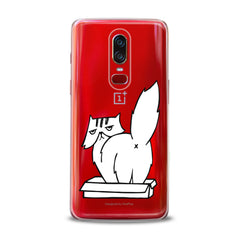 Lex Altern TPU Silicone OnePlus Case White Cranky Cat