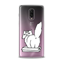 Lex Altern TPU Silicone OnePlus Case White Cranky Cat