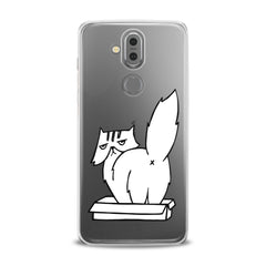 Lex Altern TPU Silicone Phone Case White Cranky Cat