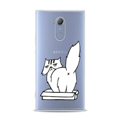 Lex Altern TPU Silicone Sony Xperia Case White Cranky Cat