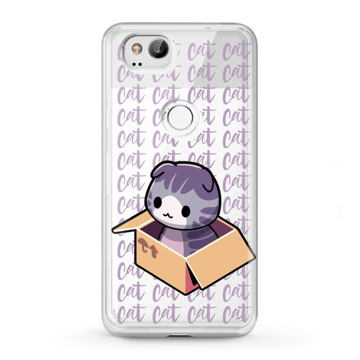 Lex Altern Google Pixel Case Purple Cat in Box