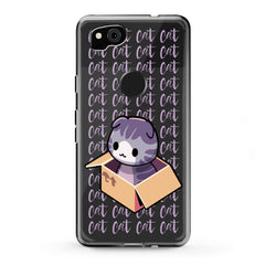 Lex Altern TPU Silicone Google Pixel Case Purple Cat in Box