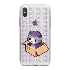 Lex Altern Purple Cat in Box Phone Case for your iPhone & Android phone.