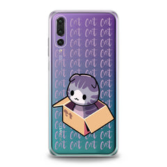 Lex Altern Purple Cat in Box Huawei Honor Case