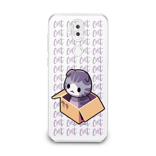 Lex Altern Purple Cat in Box Asus Zenfone Case