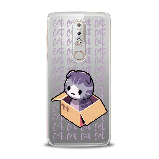 Lex Altern Purple Cat in Box Nokia Case