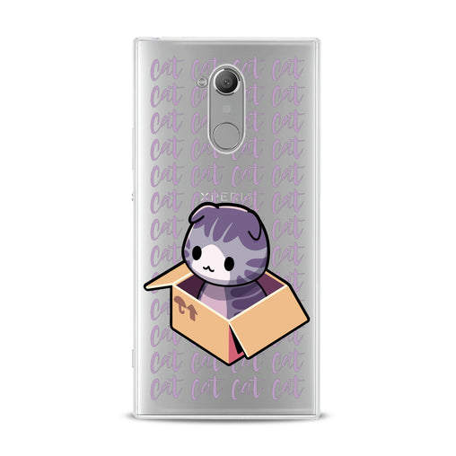 Lex Altern Purple Cat in Box Sony Xperia Case