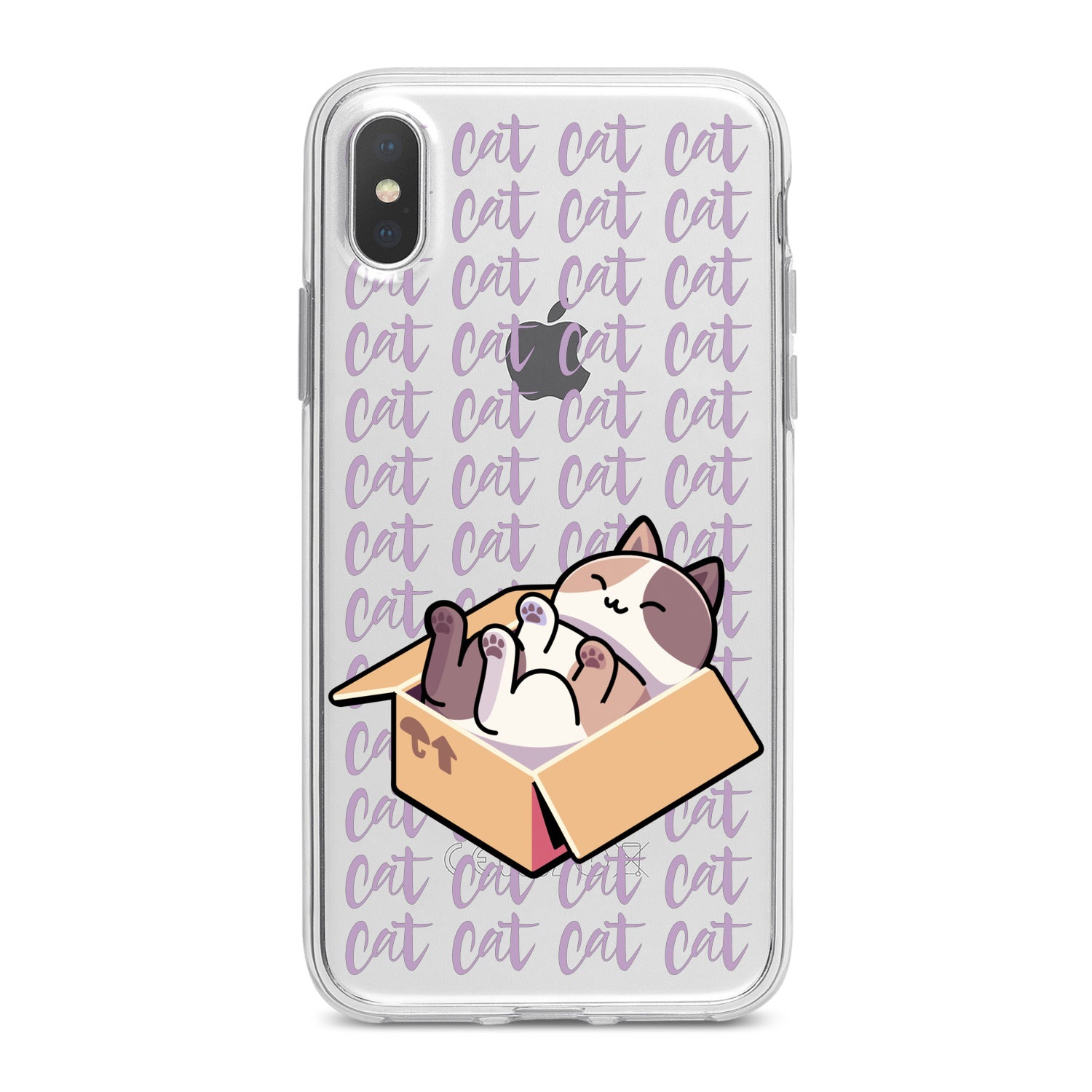 Lex Altern Sleepy Cat in Box Phone Case for your iPhone & Android phone.