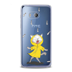 Lex Altern TPU Silicone HTC Case Feline Yellow Raincoat
