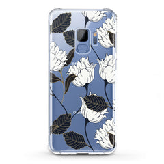 Lex Altern TPU Silicone Samsung Galaxy Case White Graphic Flowers