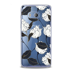 Lex Altern TPU Silicone HTC Case White Graphic Flowers