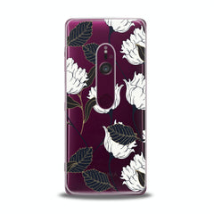 Lex Altern TPU Silicone Sony Xperia Case White Graphic Flowers