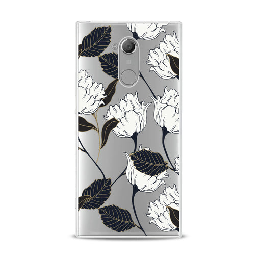Lex Altern White Graphic Flowers Sony Xperia Case