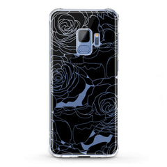 Lex Altern TPU Silicone Samsung Galaxy Case Black Graphic Roses