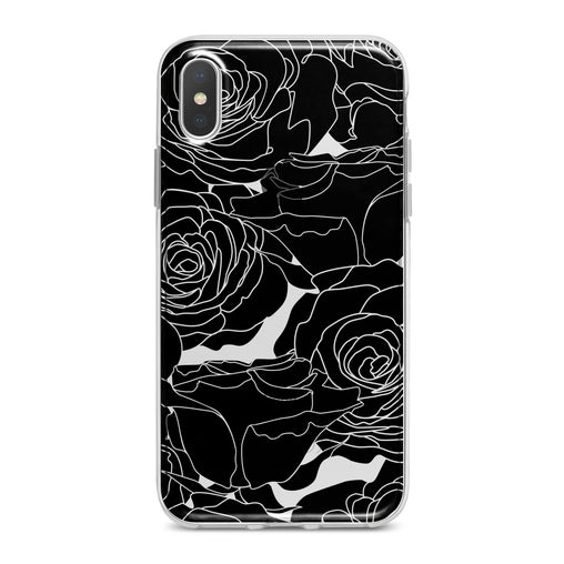 Lex Altern Black Graphic Roses Phone Case for your iPhone & Android phone.