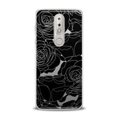 Lex Altern Black Graphic Roses Nokia Case