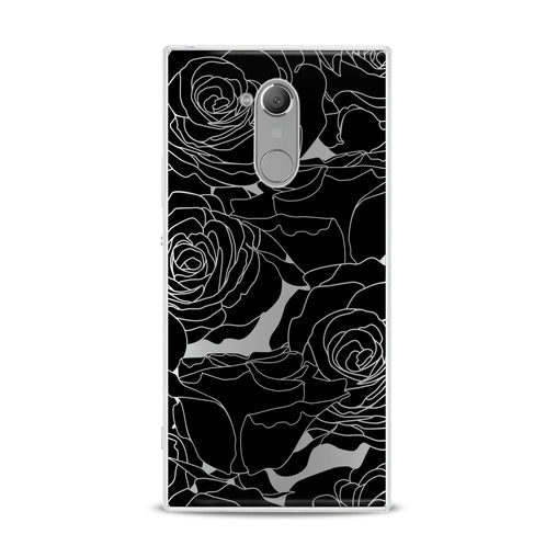 Lex Altern Black Graphic Roses Sony Xperia Case