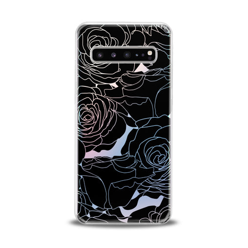 Lex Altern Black Graphic Roses Samsung Galaxy Case