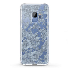 Lex Altern TPU Silicone Samsung Galaxy Case Blue Graphic Peonies