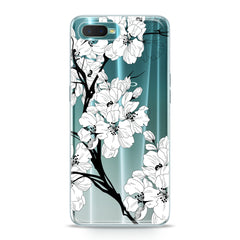 Lex Altern TPU Silicone Oppo Case White Blooming Tree