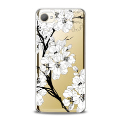Lex Altern TPU Silicone HTC Case White Blooming Tree