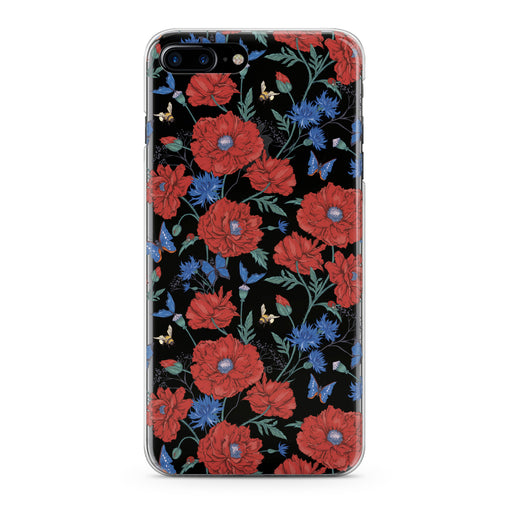 Lex Altern Red Wildflowers Bloom Phone Case for your iPhone & Android phone.