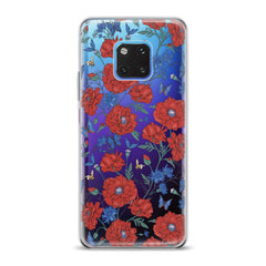 Lex Altern TPU Silicone Huawei Honor Case Red Wildflowers Bloom